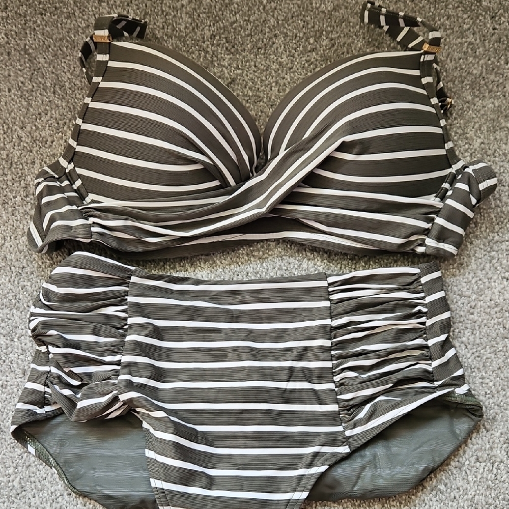 Sea Level Swim Australia Striped Bikini Set